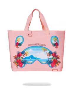 BORA BORA SHARK ISLAND VILLA BEACH TOTE