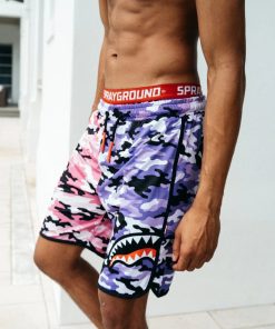 Alternative view of SPLIT CAMO CORTO SWIM TRUNKS
