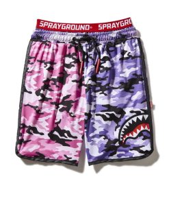 SPLIT CAMO CORTO SWIM TRUNKS