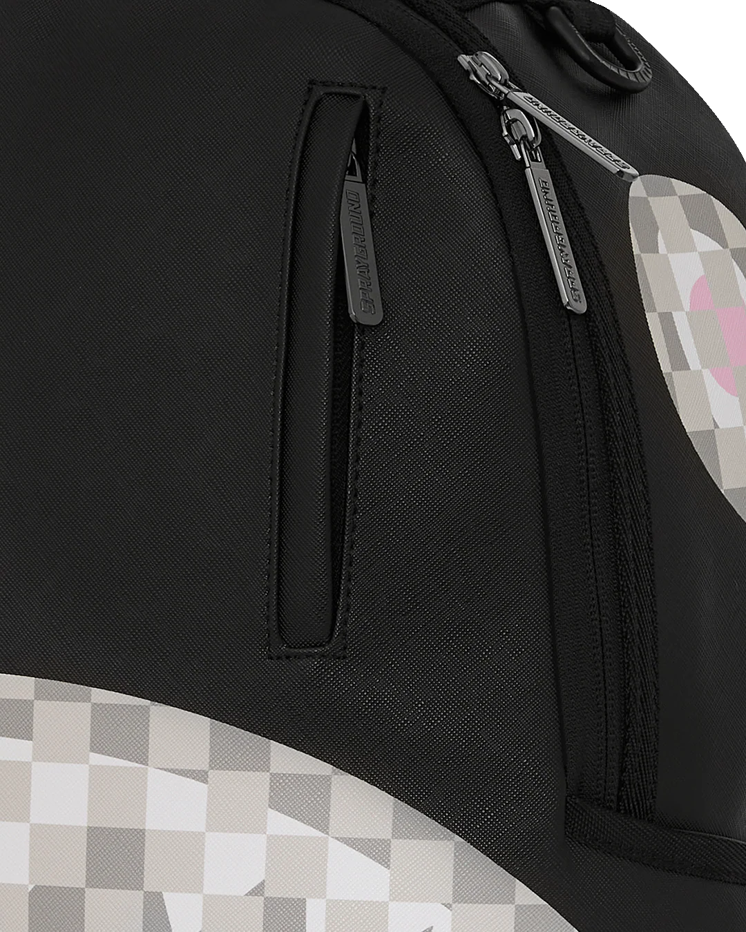 SHARK CENTRAL CREAM BLACK CHECK BACKPACK - Image 5