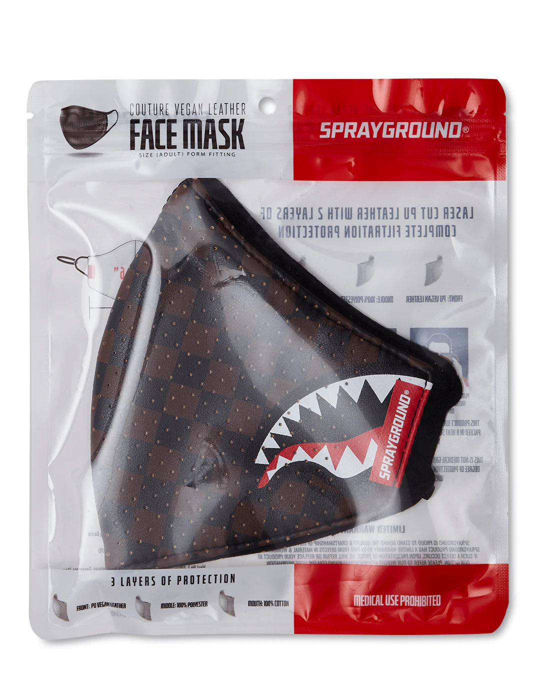 SHARKS IN PARIS VEGAN LEATHER FACE MASK - Image 10