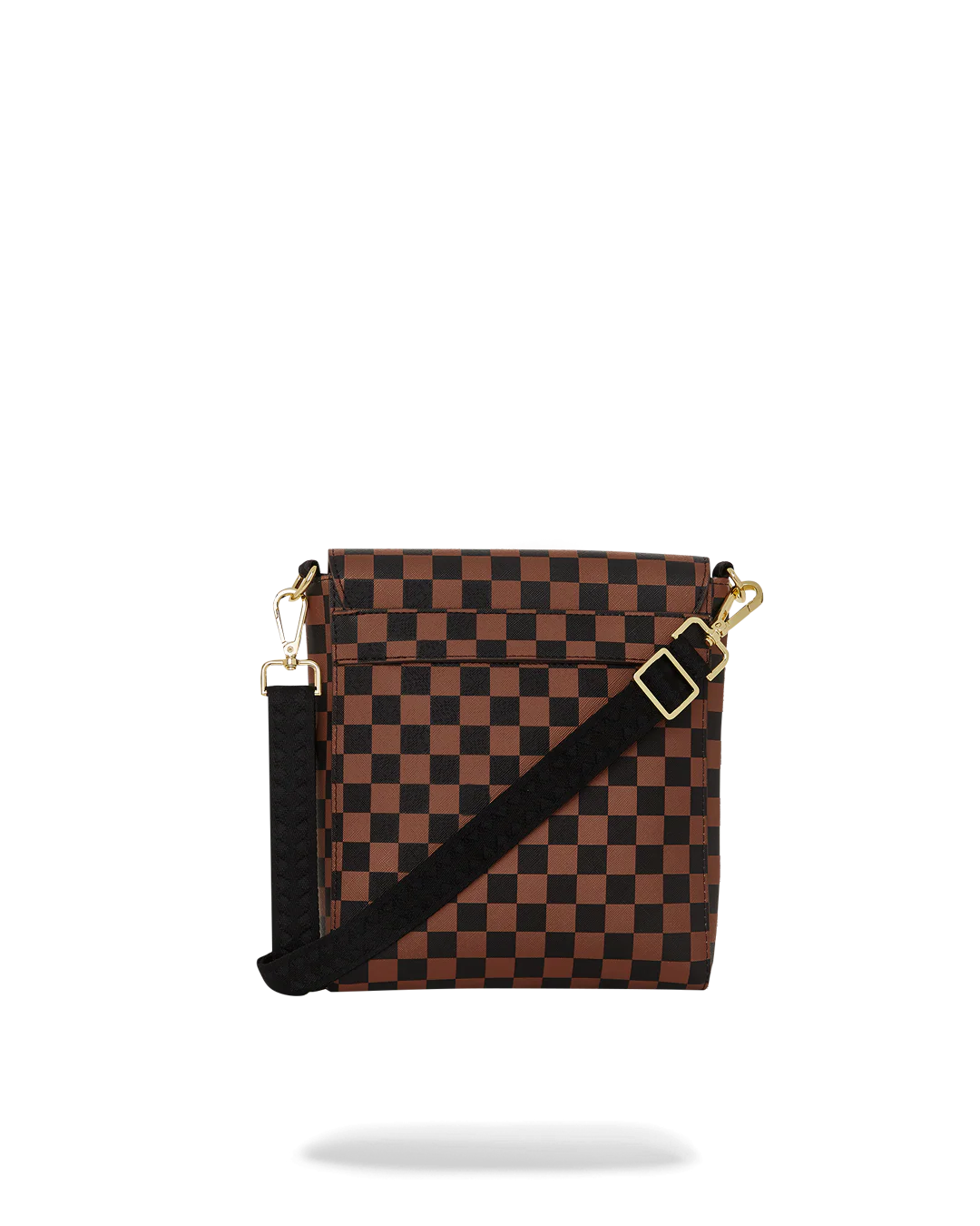 EXTERIOR GOLD ZIP POCKET SHARKS IN PARIS MESSENGER SLING BAG - Image 5
