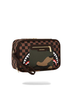 Alternative view of EXTERIOR GOLD ZIP POCKET SHARKS IN PARIS TOILETRY BRICKSIDE BAG