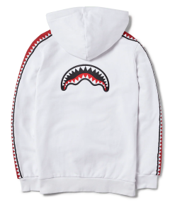 Alternative view of SHARKTRACK SPUCCI ZIPUP HOODIE (WHITE)