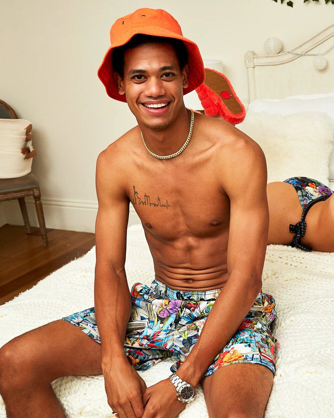 FLORAL MONEY SHOTO SWIM TRUNKS - Image 7