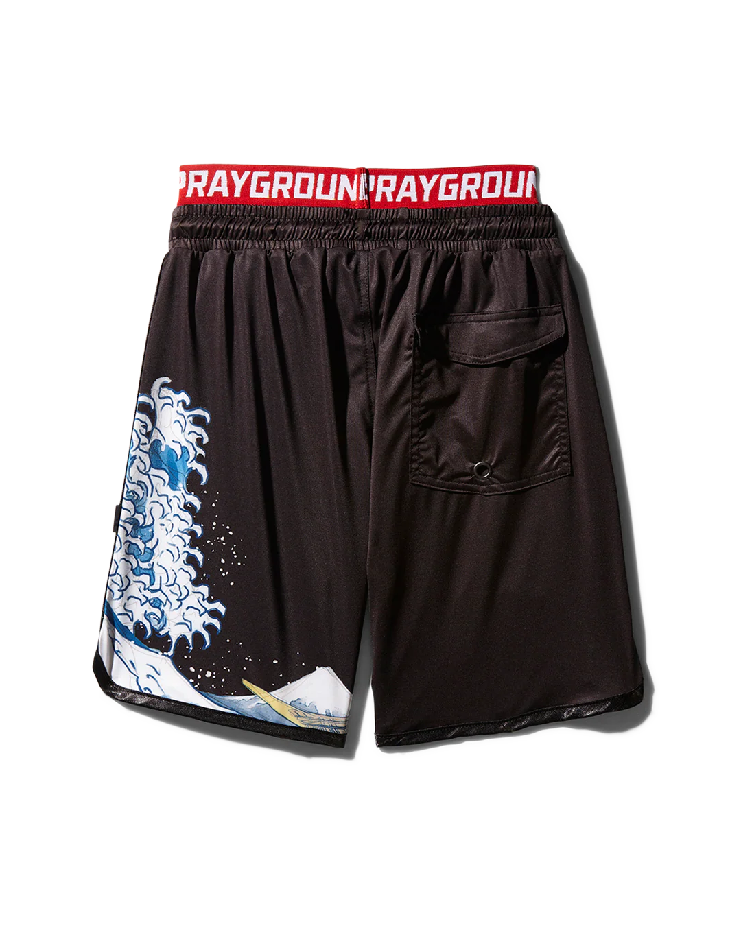 KIDS JAPAN WAVE SWIM TRUNKS (BLACK) - Image 2