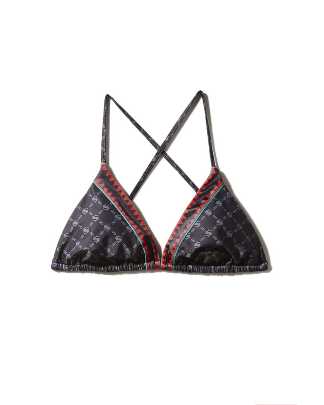 MIDNIGHT MONEY PATTERN BIKINI TOP