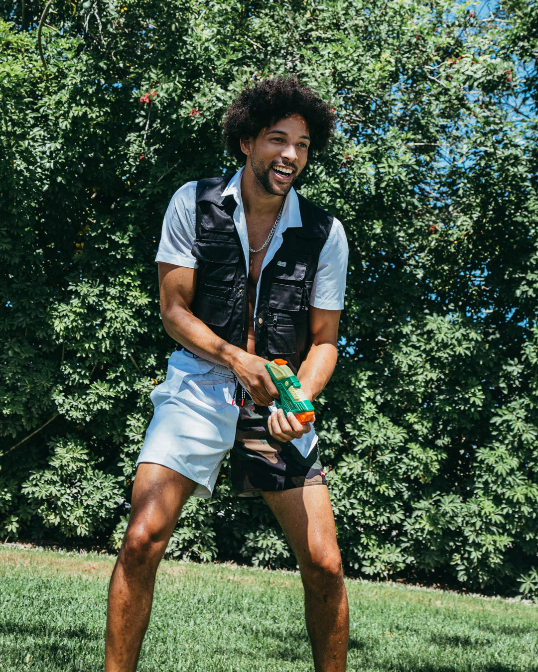 SPLIT BITE CAMO SHOTO SWIM TRUNKS - Image 2