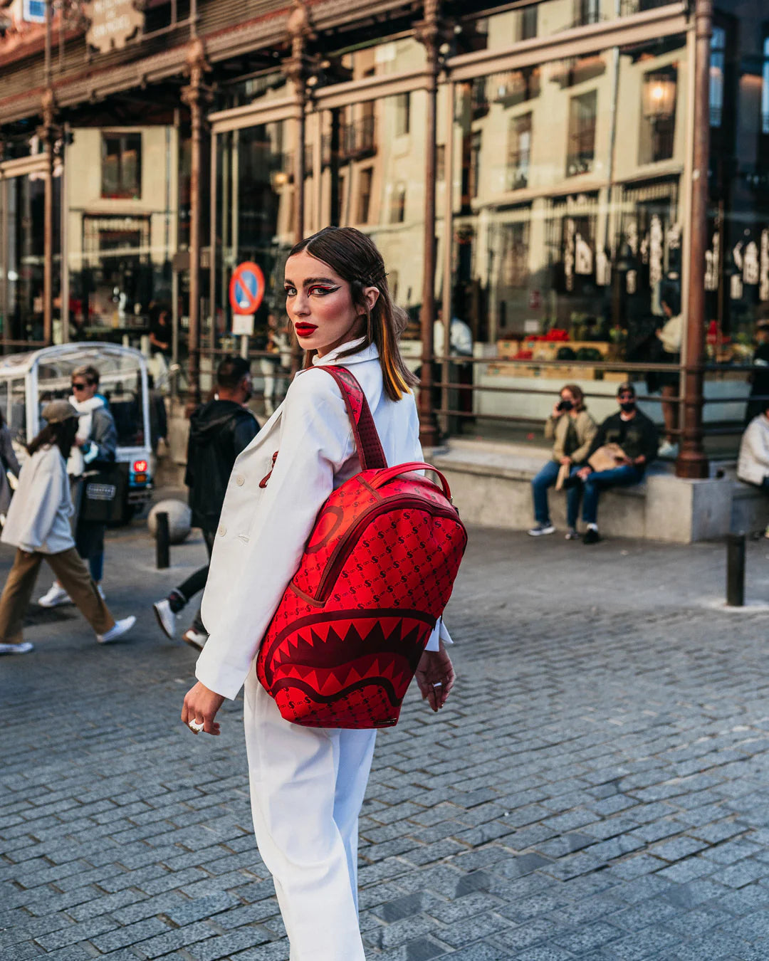 MONEY PATTERN BRICK BACKPACK (DLXV) - Image 9