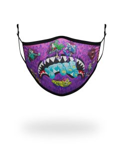 ADULT ZOMBIE SHARK FORM FITTING FACE MASK