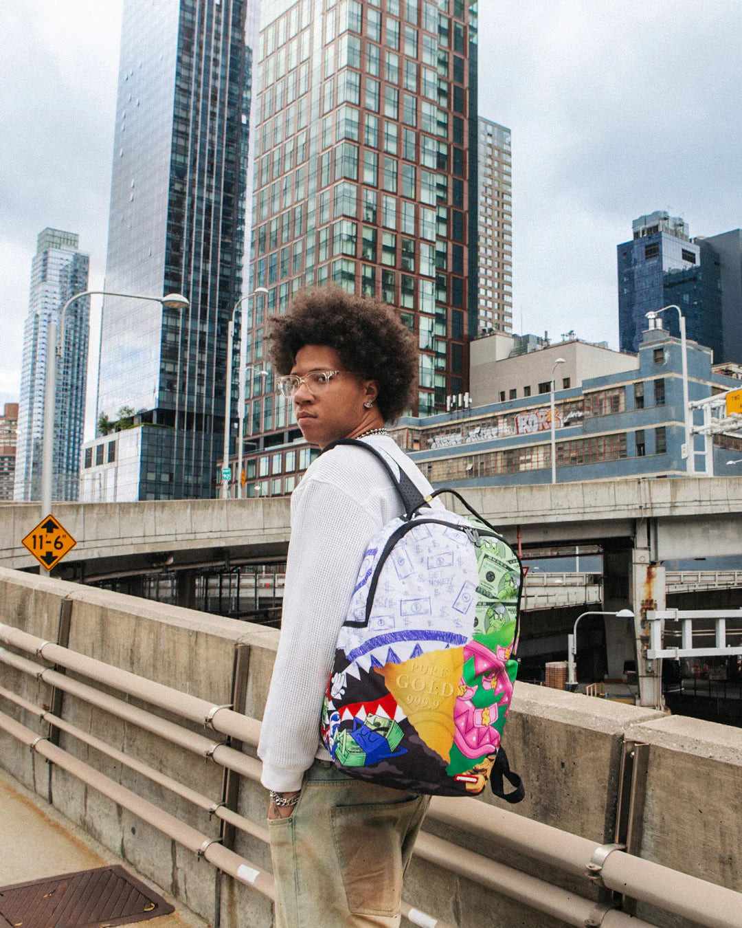 MEAN MONEY COLLAGE BACKPACK - Image 11