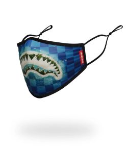 Alternative view of ADULT SHARK ISLAND FORM FITTING FACE MASK