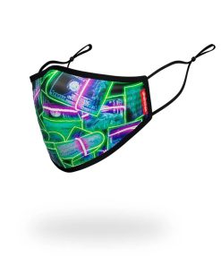 Alternative view of ADULT NEON MONEY FORM FITTING FACE MASK