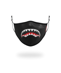 ADULT SHARK LOGO (BLACK) FORM-FITTING FACE MASK