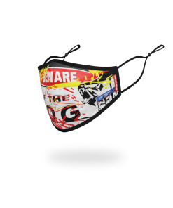 Alternative view of ADULT BEWARE OF THE DOG FORM-FITTING FACE MASK