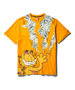GARFIELD CAT STRATCH GRAPHIC T-SHIRT (ORANGE)