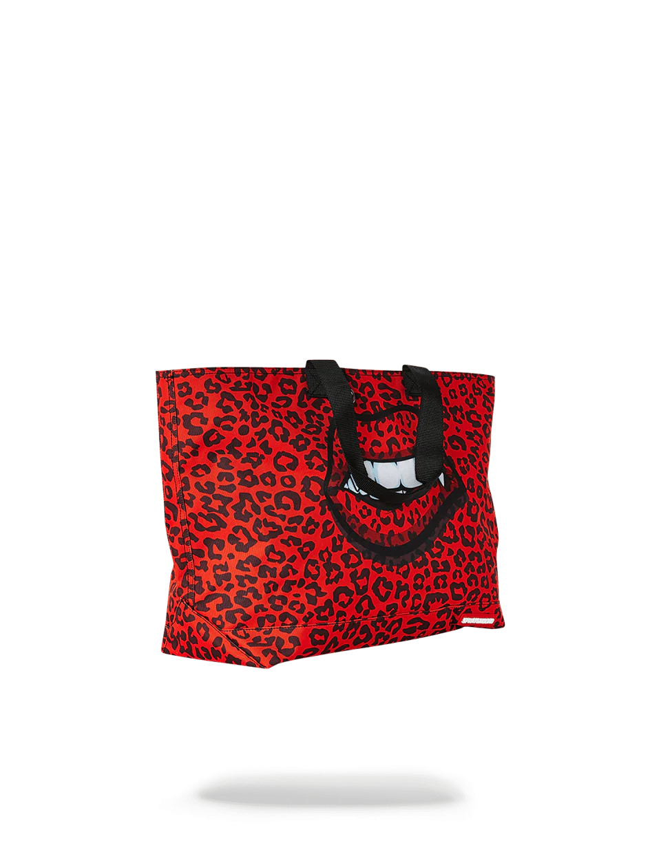 RED LEOPARD LIPS TOTE - Image 2