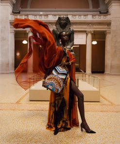 Alternative view of THE MET KUBA KINGDOM HEADDRESS BACKPACK