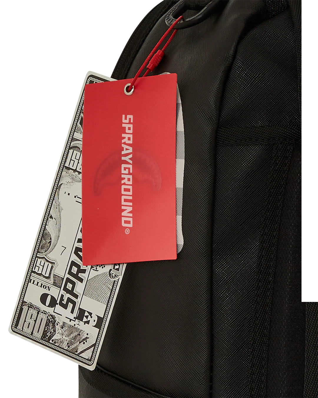 SHARK CENTRAL CREAM BLACK CHECK BACKPACK - Image 8