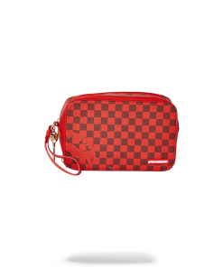 SHARKS IN PARIS RED TOILETRY AKA MONEY BAGS