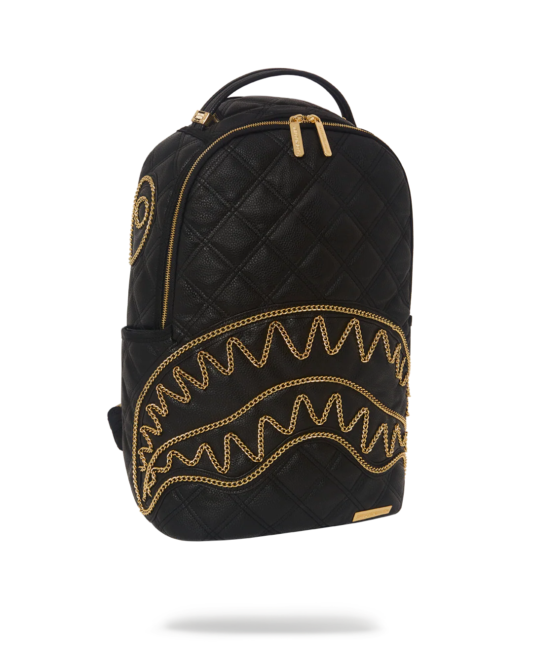 NOIR QUILT GOLD CHAIN SHARK BACKPACK (DLXV) - Image 5