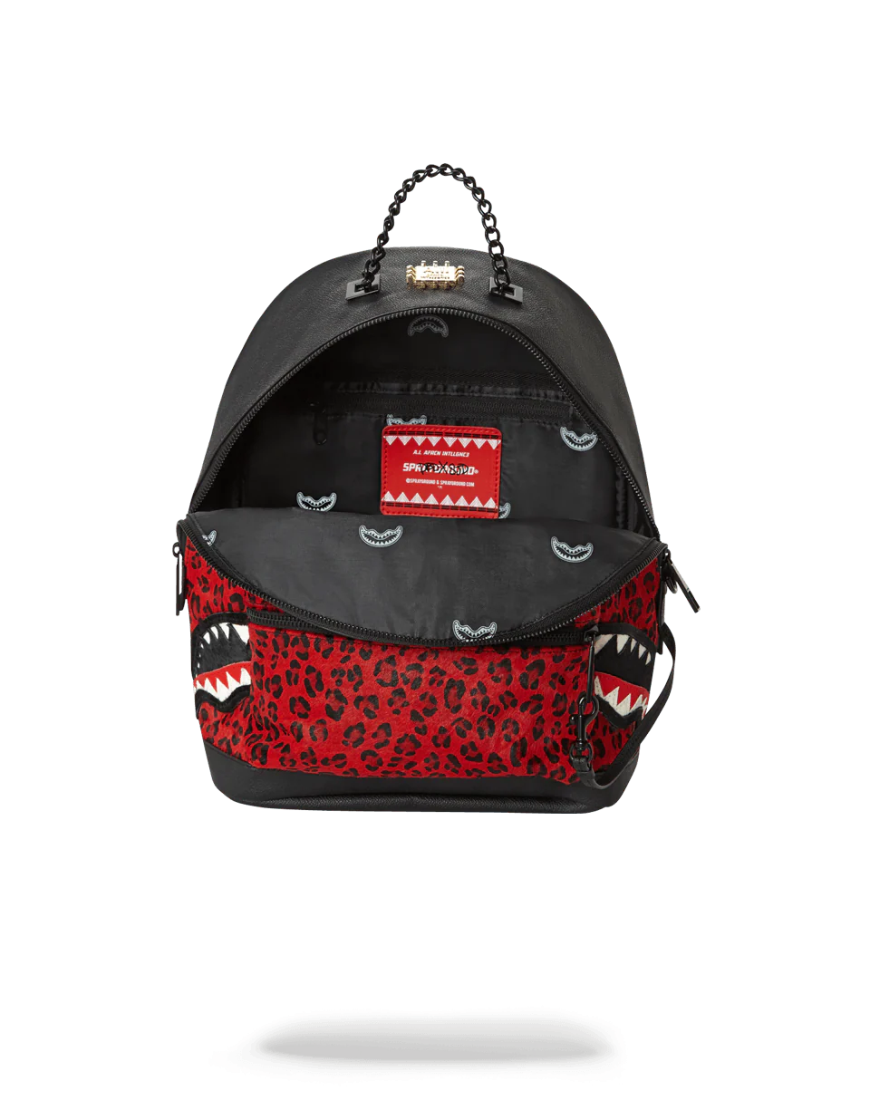 6-STRAP RED LEOPARD EMPRESS (PONY HAIR) - Image 4