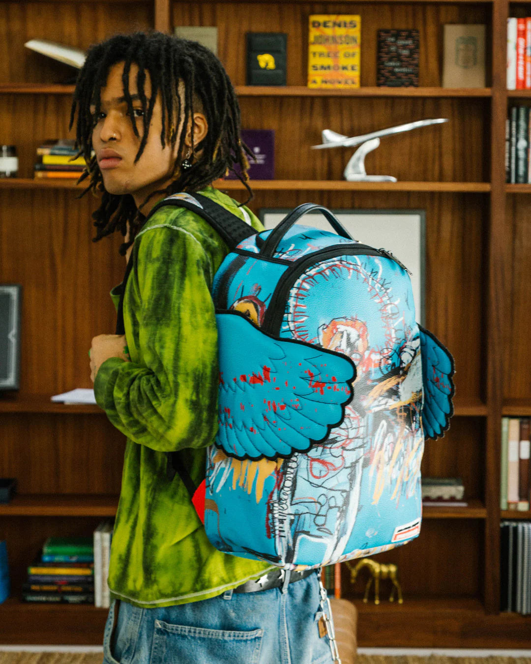OFFICIAL BASQUIAT UNTITLED (FALLEN ANGEL) 1981 WING BACKPACK (DLXV) - Image 2