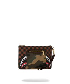 Alternative view of EXTERIOR GOLD ZIP POCKET SHARKS IN PARIS CROSSOVER CLUTCH