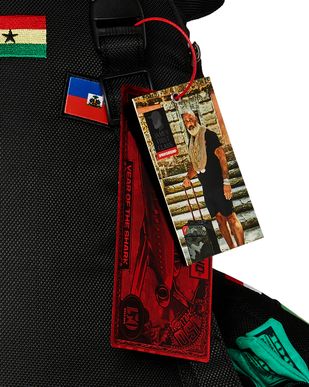 JAMES FIRST CLASS GLOBAL FLAGS MONEYBEAR BACKPACK - Image 13