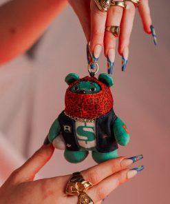 Alternative view of SKI MASK BEAR KEYCHAIN