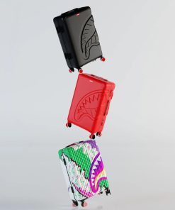 Alternative view of MOLDED SHARKITECTURE RED HARDSHELL CARRY-ON LUGGAGE