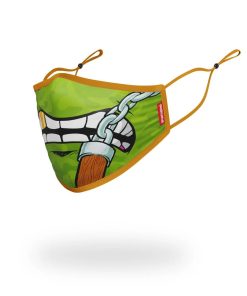 Alternative view of ADULT TMNT: MICHELANGELO SHARK FORM FITTING FACE-COVERING