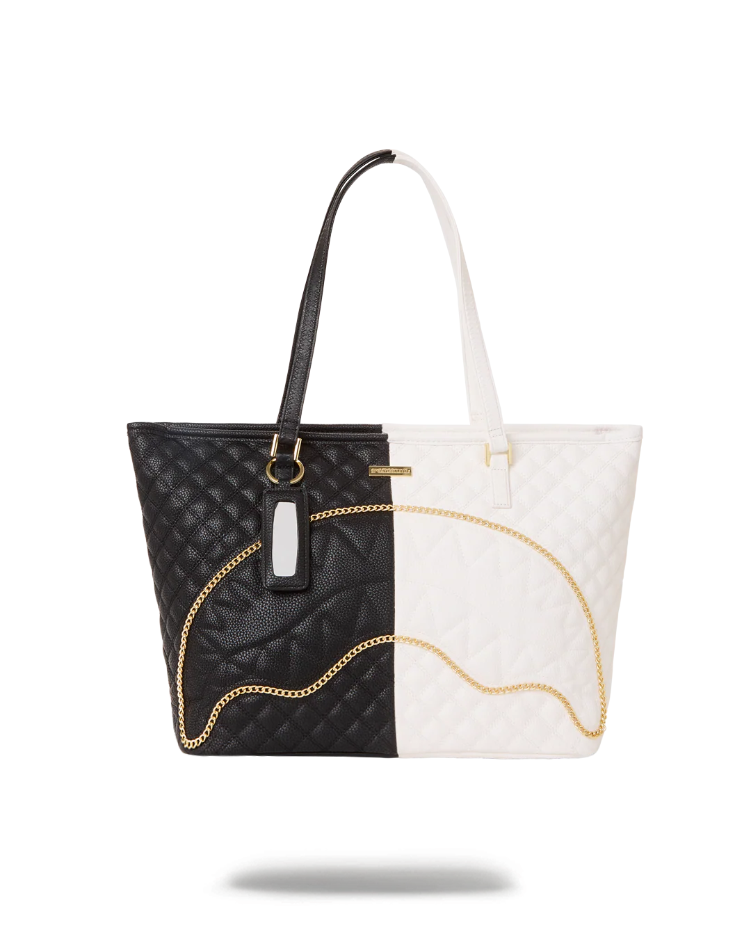 LEVELED UP SPLIT QUILT SHARK TOTE