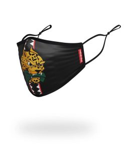Alternative view of ADULT SPUCCI LEOPARD FORM FITTING FACE MASK