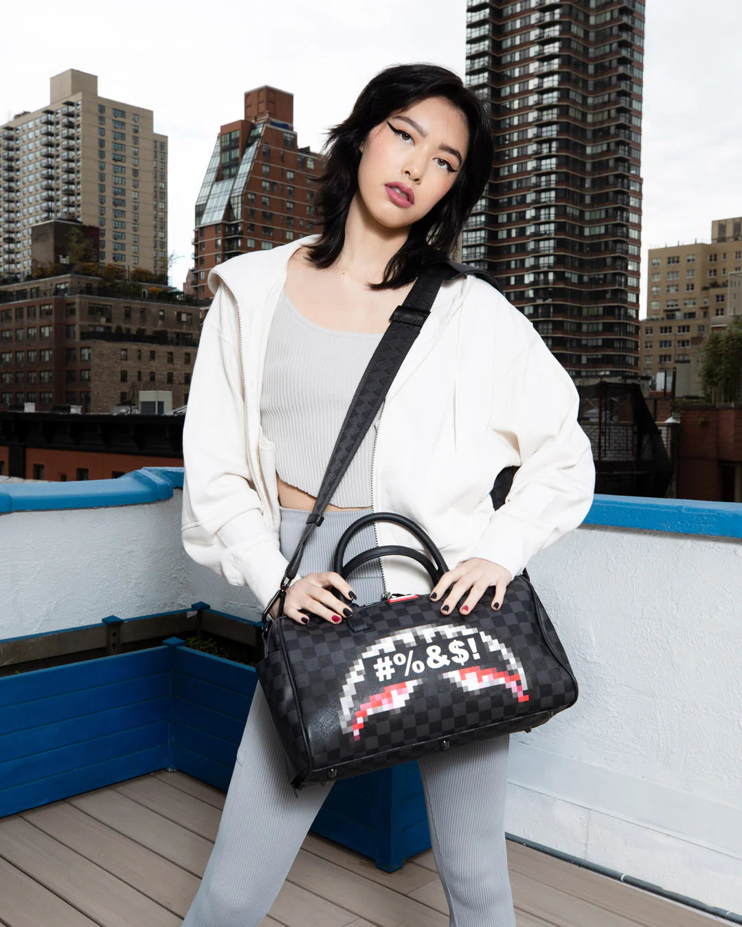 'WHAT THE BEEP' SHARK MINI DUFFLE - Image 2