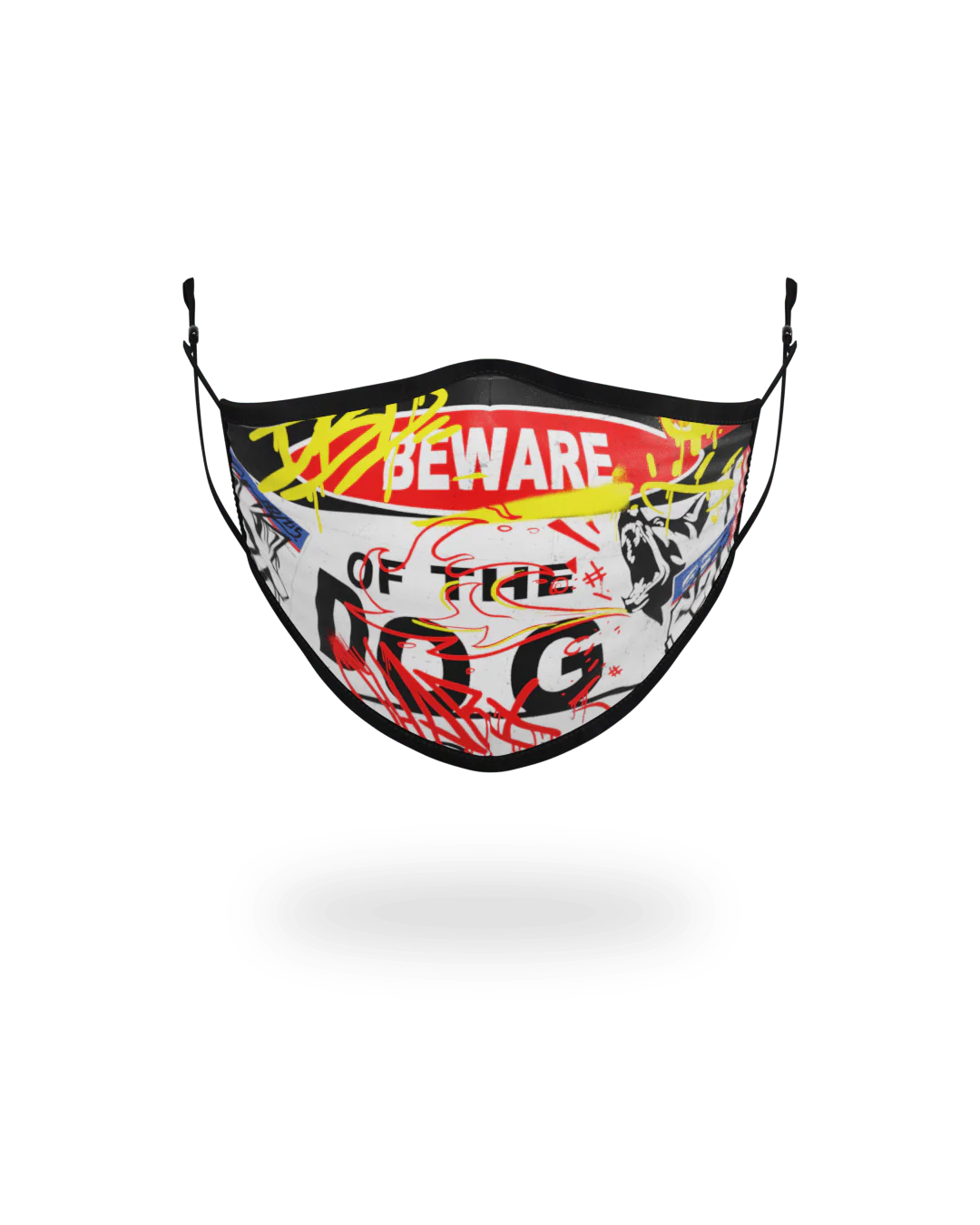ADULT BEWARE OF THE DOG FORM-FITTING FACE MASK