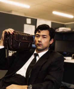 Alternative view of CHECKMATE ROYALE MESSENGER BRICK BAG