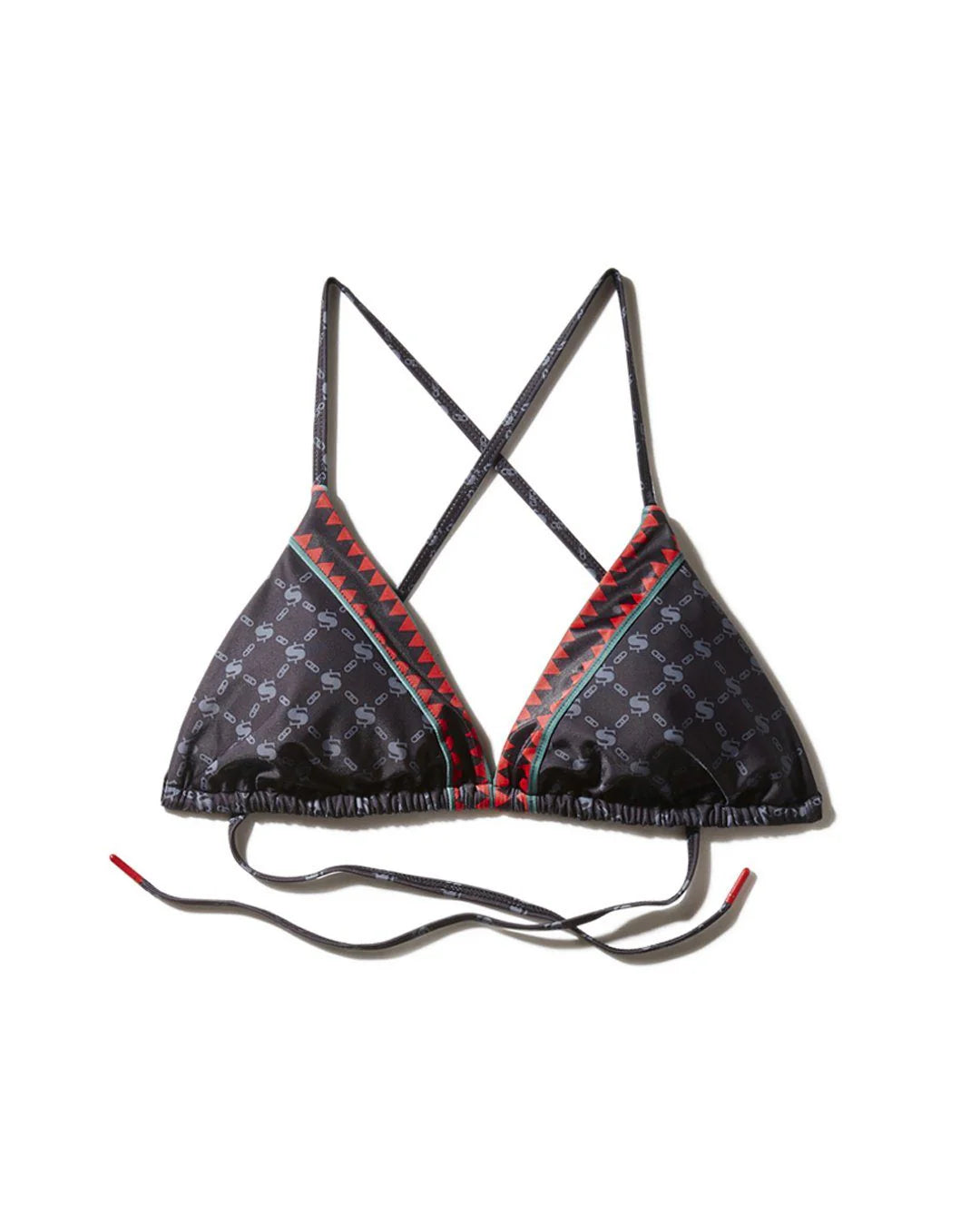 MIDNIGHT MONEY PATTERN BIKINI TOP - Image 2