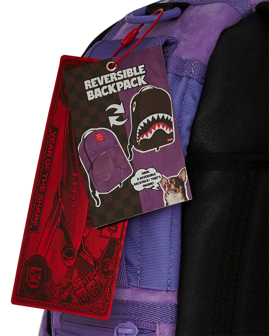 NOOO WAY!!! A REVERSIBLE BACKPACK - PURPLE VELOUR TO OG SHARKS IN PARIS BACKPACK - Image 20