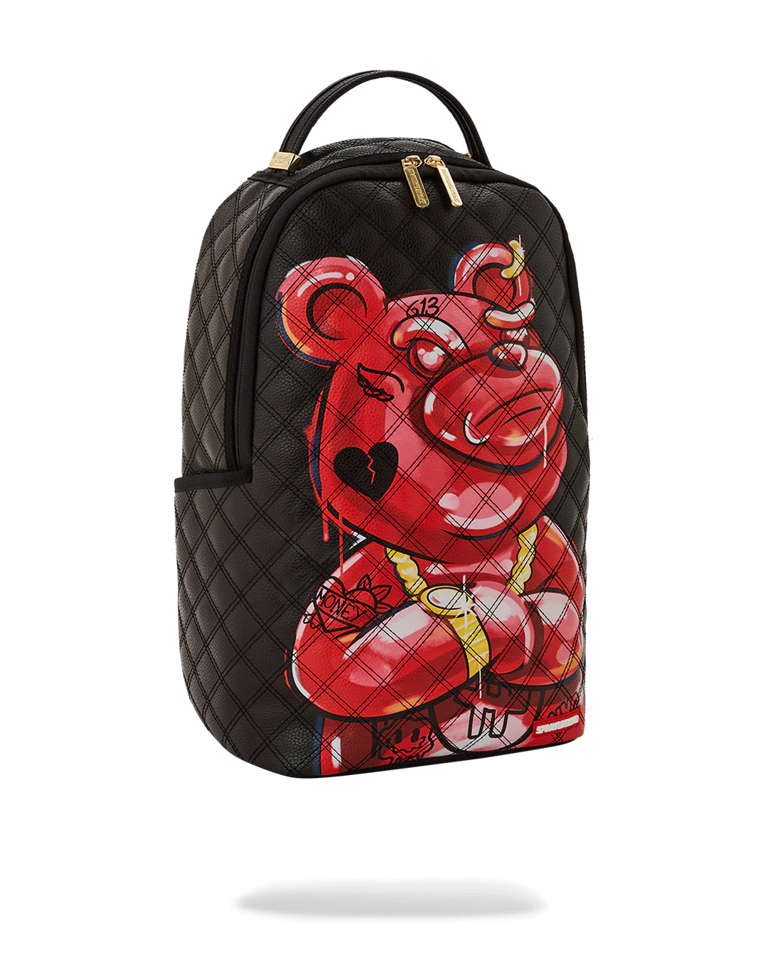QUILT HAND PAINTED DIABLO BEAR BACKPACK (DLXV) - Image 4