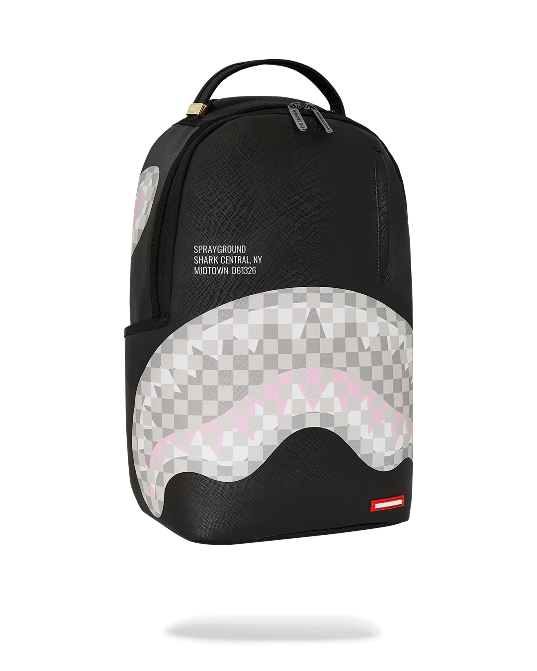 SHARK CENTRAL CREAM BLACK CHECK BACKPACK - Image 2
