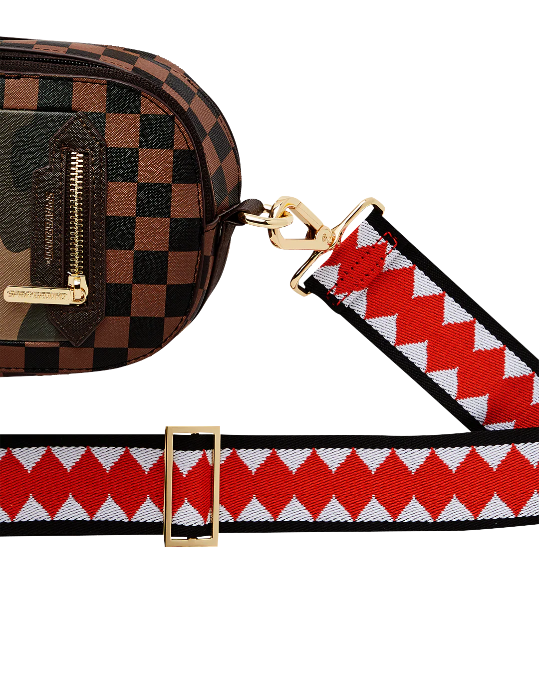 EXTERIOR GOLD ZIP POCKET SHARKS IN PARIS BACKPACK SLING - Image 6