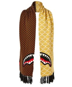 SPLIT CHECKERED SHARK SCARF