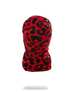 Alternative view of RED LEOPARD GOLD SHARK MOUTH SKI MASK