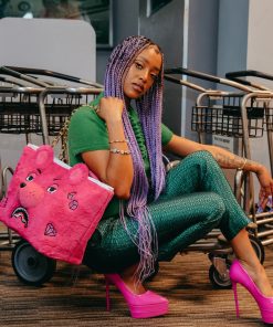 Alternative view of PLUSH MONEYBEAR TOTE (PINK)