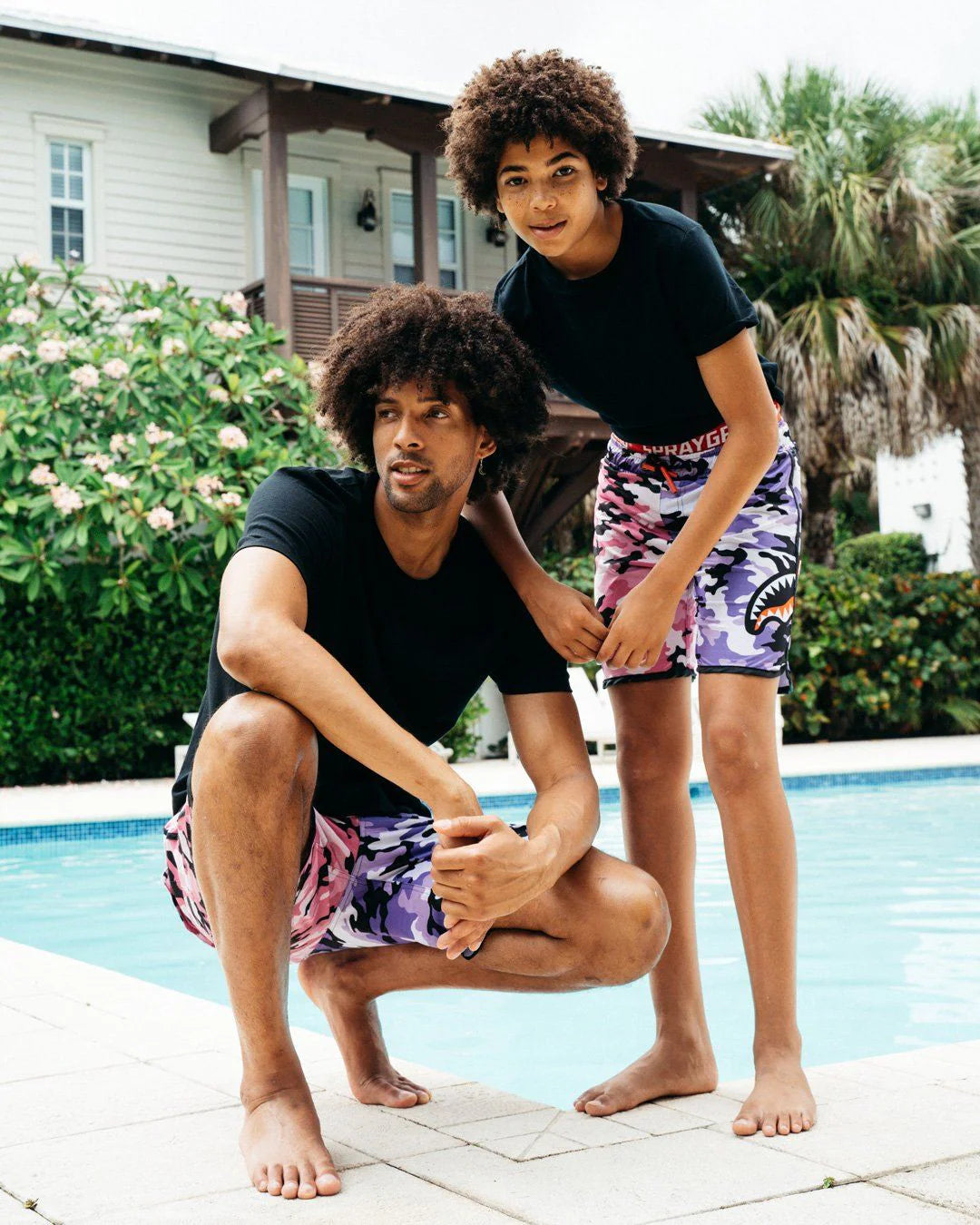 SPLIT CAMO CORTO SWIM TRUNKS - Image 5