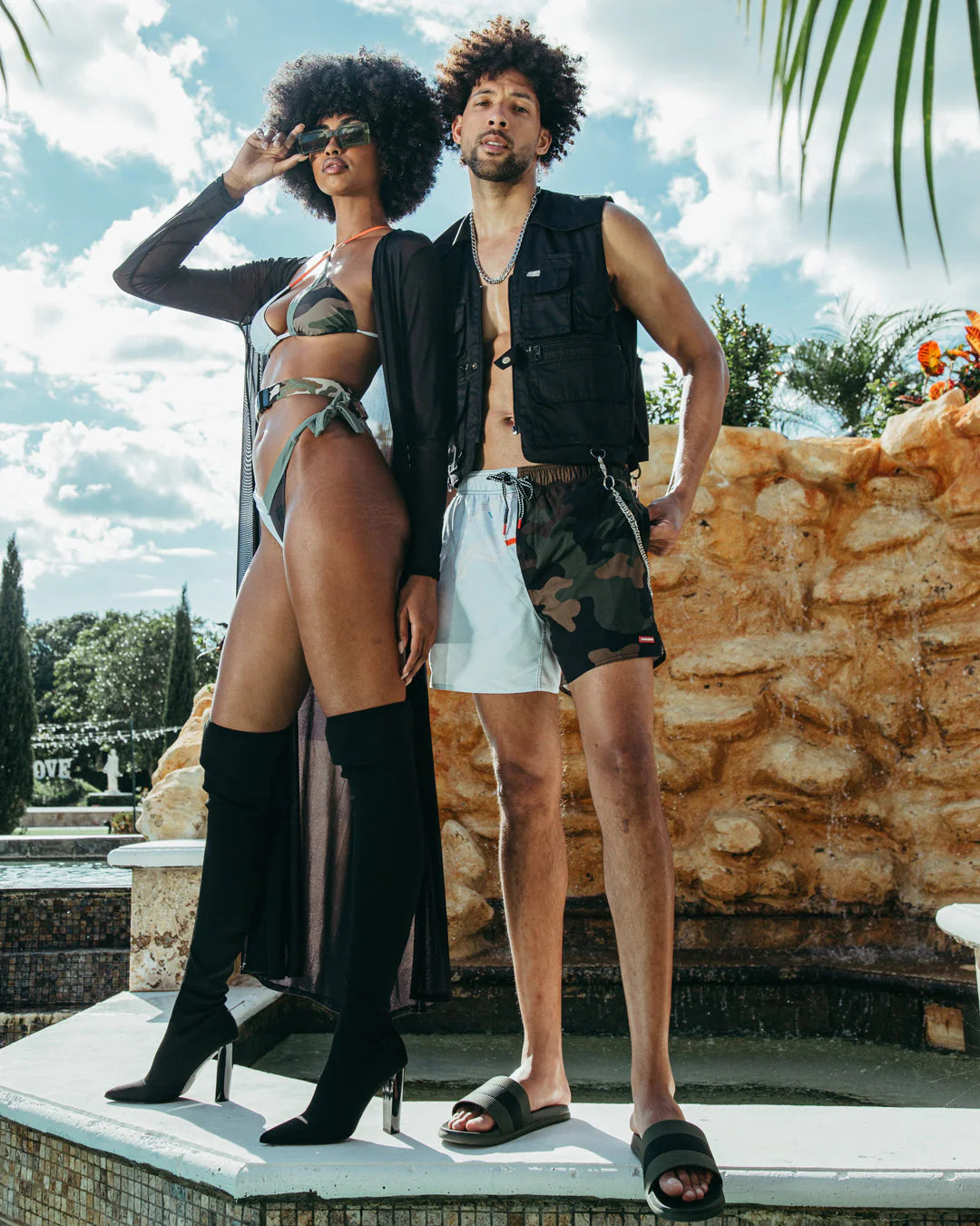 SPLIT BITE CAMO SHOTO SWIM TRUNKS - Image 8